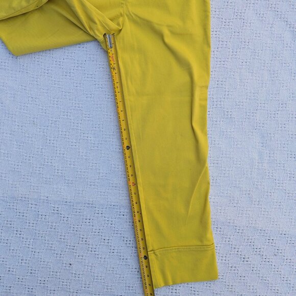 Maeve By Anthropologie Pants Women's Size 10 Cuffed Yellow - Picture 7 of 7